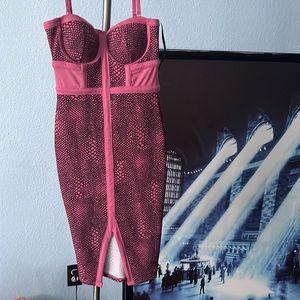 Material Girl Pink Snake Dress
